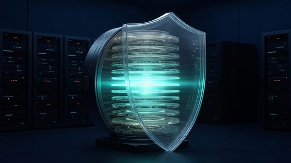 Air-gapped backup vault with write-once storage media protecting data against ransomware encryption